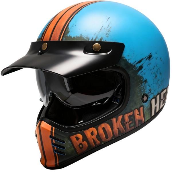 Broken Head Retro Helm Rusty Rider Blau-Orange in Opfikon - Bild 1