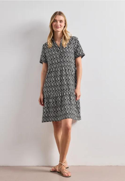 Knielanges Kleid mit Kurzarm und Print in Appenzell - Bild 1