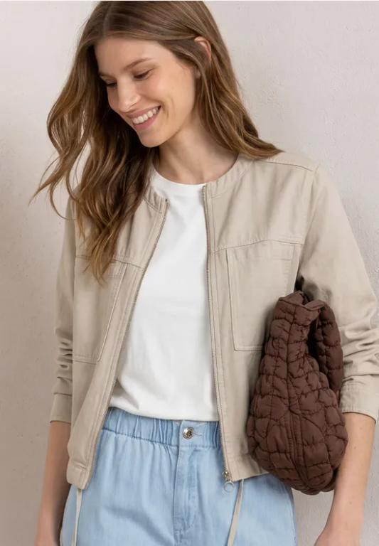 Jacke im Washed-Look mit Zipper in Aesch - Bild 1