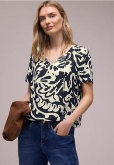 Bluse mit Split Neck und Bändern in St. Gallen - Bild 1