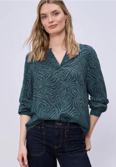 Bluse mit Split Neck und Grafikprint in Bern - Bild 1