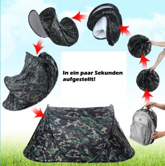 Camouflage Zelt Wurfzelt Sekundenzelt 2-3 Person Outdoor Camping in Brig - Bild 2