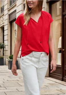 Dropped Shoulder Blusenshirt mit Bändern in Winterthur - Bild 1