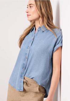 Dropped Shoulder Hemdbluse im Denim-Look in Liestal - Bild 1