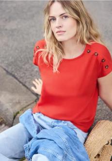 Dropped Shoulder Shirt mit Knopfdetail in St. Gallen - Bild 1