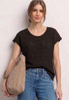 Dropped Shoulder Shirt mit Strukturmix in Zürich - Bild 1