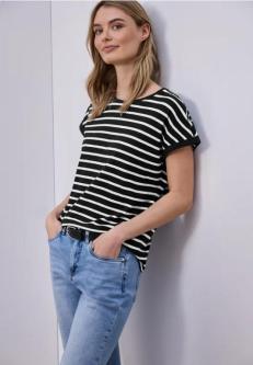 Dropped Shoulder T-Shirt mit Streifen in Zürich - Bild 1