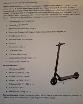 Elektrischer Scooter NEU in Wohlen - Bild 3