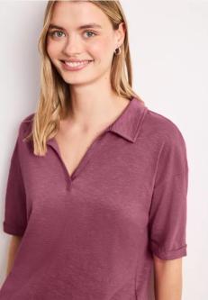 Kurzarm Poloshirt aus Jersey in St. Gallen - Bild 1