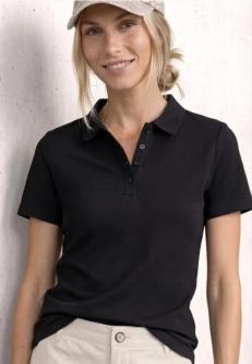 Kurzarm Poloshirt in Rippstruktur in Basel - Bild 1