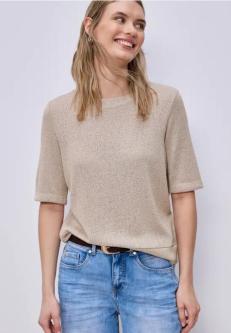 Kurzarm Shirt im schimmernden Look in Solothurn - Bild 1