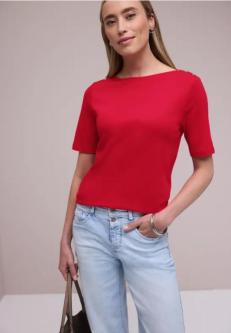 Kurzarm Shirt mit Knopfdetail in Basel - Bild 1