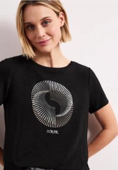 Kurzarm Shirt mit Rundhals und Print in Liestal - Bild 1