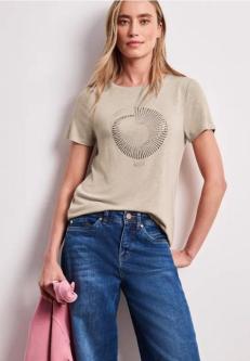 Kurzarm Shirt mit Rundhals und Print in Bern - Bild 1