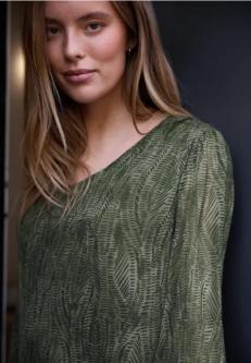 Langarm Bluse mit V-Neck aus Chiffon in Solothurn - Bild 1