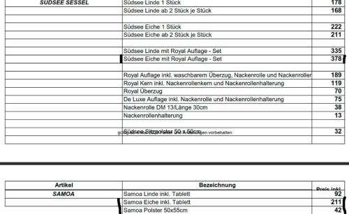 Liegestuhl neu von GEA mit Polster Royal (2x) mit Beistelltisch in Romanshorn - Bild 6