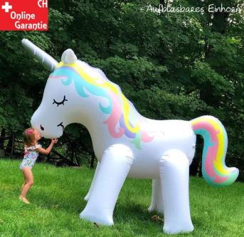 Mega Einhorn Sprinkler Wasser Spielzeug Sommer Garten Kinder in Brig - Bild 2