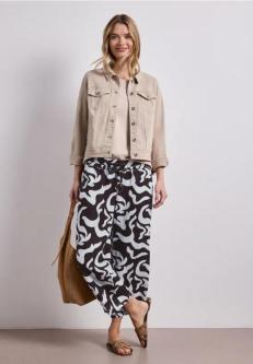 Mid Waist Wide Leg Hose mit Print in Oftringen - Bild 1