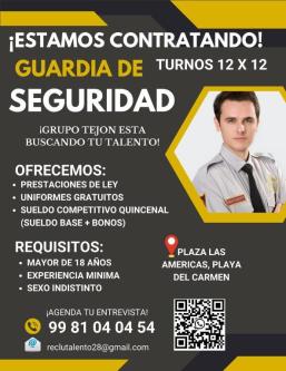 ¡SE BUSCAN GUARDIAS DE SEGURIDAD!63835268596227120