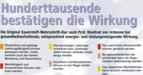 Sauerstofftherapie nach Prof. Manfred von Ardenne / SMT in Locarno - Bild 4