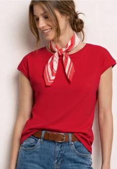 Shirt mit Boatneck und Deko-Detail in Baden - Bild 1