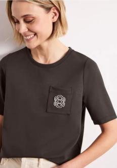 Silk-Look T-Shirt mit Deko-Detail in Winterthur - Bild 1