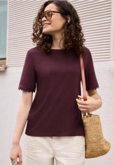 T-Shirt mit Crochet-Details an den Ärmeln in Bern - Bild 1