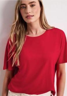 T-Shirt mit Rundhals in Unifarbe in Willisau - Bild 1