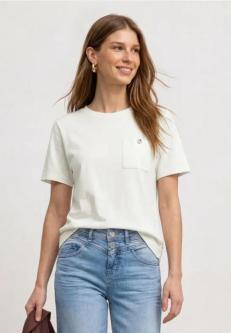 T-Shirt mit Rundhals und Brusttasche in Zürich - Bild 1