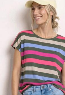T-Shirt mit Rundhals und Elastiksaum in Zürich - Bild 1
