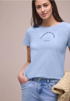 T-Shirt mit Rundhals und Muschelprint in St. Gallen - Bild 1