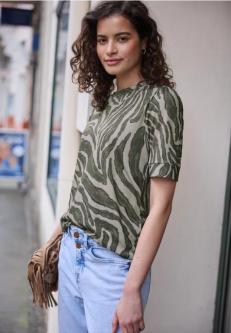 T-Shirt mit Rundhals und Puffärmeln in Liestal - Bild 1