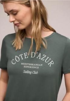 T-Shirt mit Rundhals und Wording in St. Gallen - Bild 1