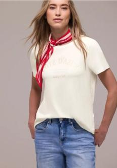 T-Shirt mit Rundhals und Wording in Bern - Bild 1