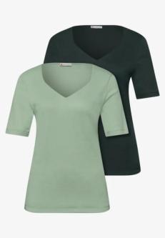 T-Shirts mit Herzausschnitt im 2er-Pack in Liestal - Bild 1