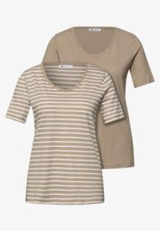 T-Shirts mit rounded V-Neck im 2er-Pack in Willisau - Bild 1