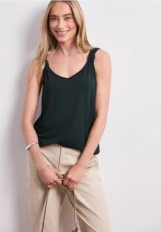 Top mit V-Neck und Knotendetail in Männedorf - Bild 1