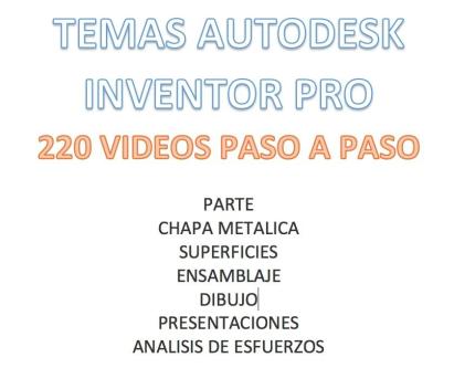 VIDEO COURSE IN AUTODESK INVENTOR PROFESSIONAL IN SPANISH, Tizayuca63835255692161121