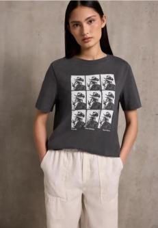 Washed-Look Shirt mit Print in Zürich - Bild 1